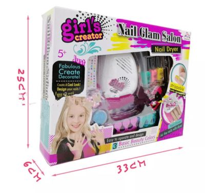 Nail Salon อุปกรณ์ทำเล็บสำหรับเด็ก ของเล่นจำลอง ไม่มีสารอันตรายต่อเด็ก สินค้าพร้อมส่ง