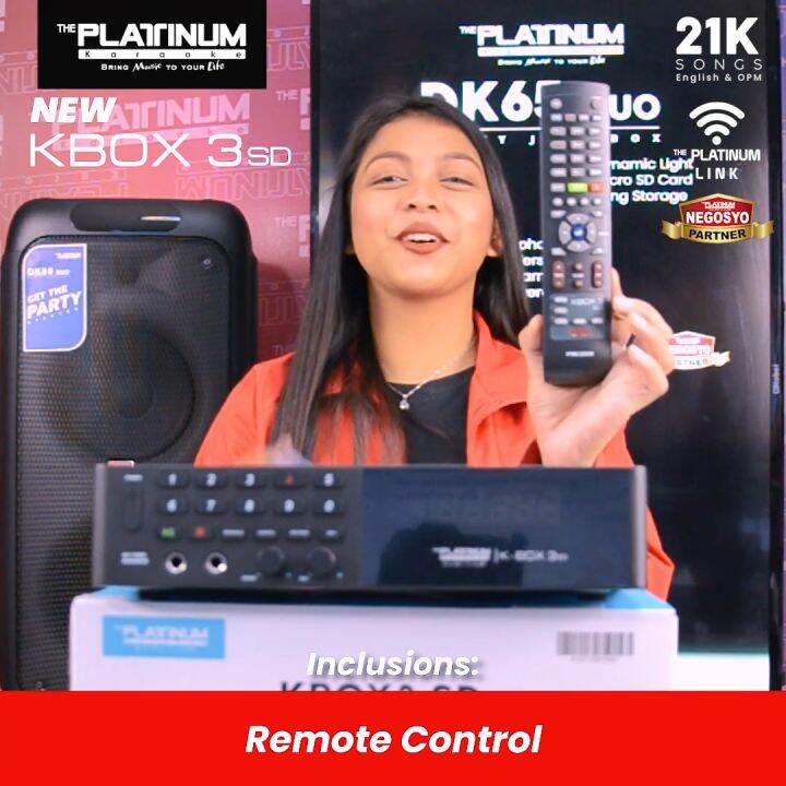 Platinum Karaoke KBOX3 SD Player with 21K++ English/OPM Songs and Free