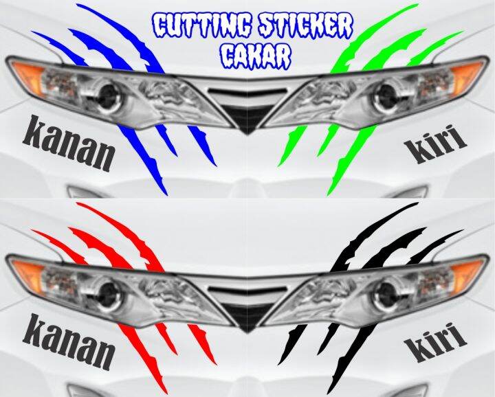 Cutting Sticker Mobilsticker Cakar Headlam Mobilsticker Cutting Motor