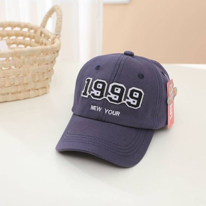 หมวกเด็ก-1ปี-8ปี-รอบหัว-52-54-cm-หมวกแก๊ป-ปักตัวเลข-1999-หมวกแฟชั่นเด็ก
