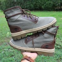 ส่งฟรี 8.5Us 26.5cm Timberland x thread Color: OLIVE CANVAS/LEATHER 42eu Pre-owned Authentic