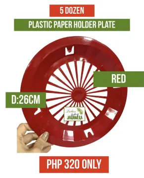 Paper Plate Holder Makapal / Paper Plate Dispenser / Paper Plate Plastic  Holder / Plastic Paper Plate Holder 10pcs Paper Plate Holder with Free  25pcs Spork - COD