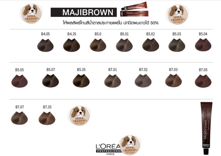 loreal-maji-brown-ลอรีอัล-มาจิ-บราว-ครีมเปลี่ยนสีผม-50-ก