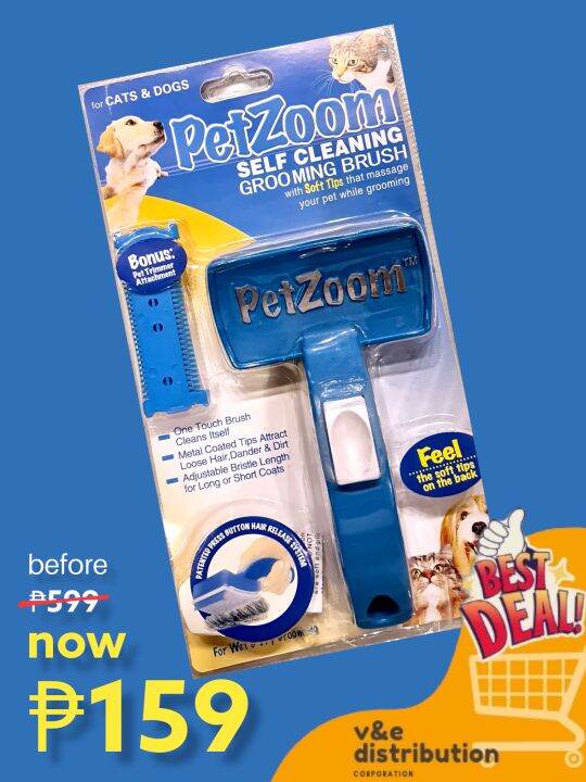 Pet Zoom Grooming Brush Lazada PH
