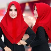 ผ้าคลุมหน้าผ้าพันหัวฮิญาบแบบ2ชั้น Ceruty โฟมป้องกันสัตว์เลี้ยงฮิญาบ Khimar แบบสั้น