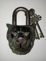 lion design padlock