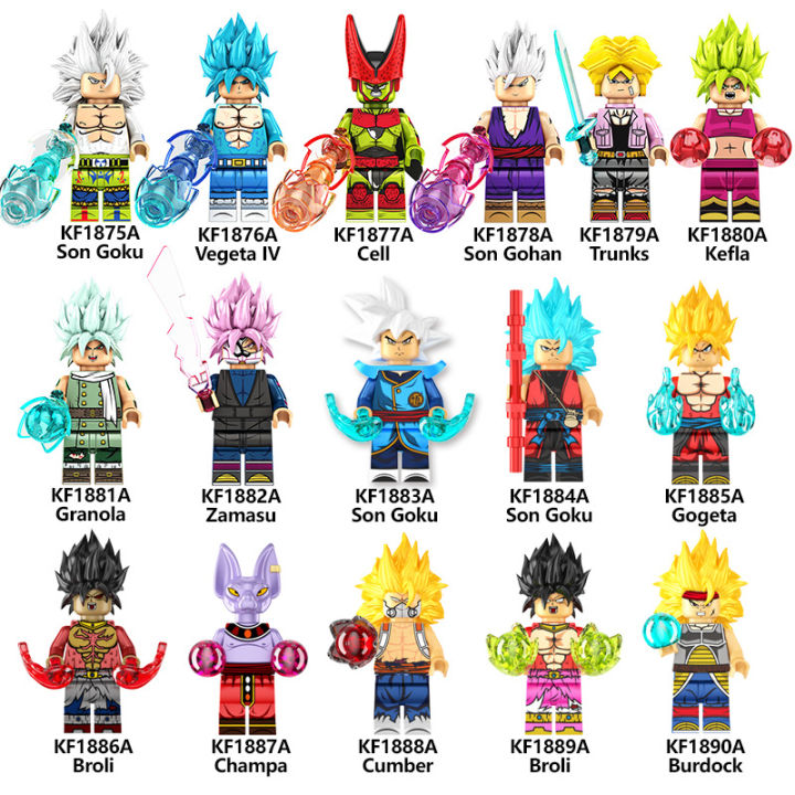 LEYING Toys[Ready] New arrivals&Ready5pcs/set Minifigures Building Blocks Original  Dragon Ball Series Minifigures Assembled Building Blocks Toys For Boys  Girls