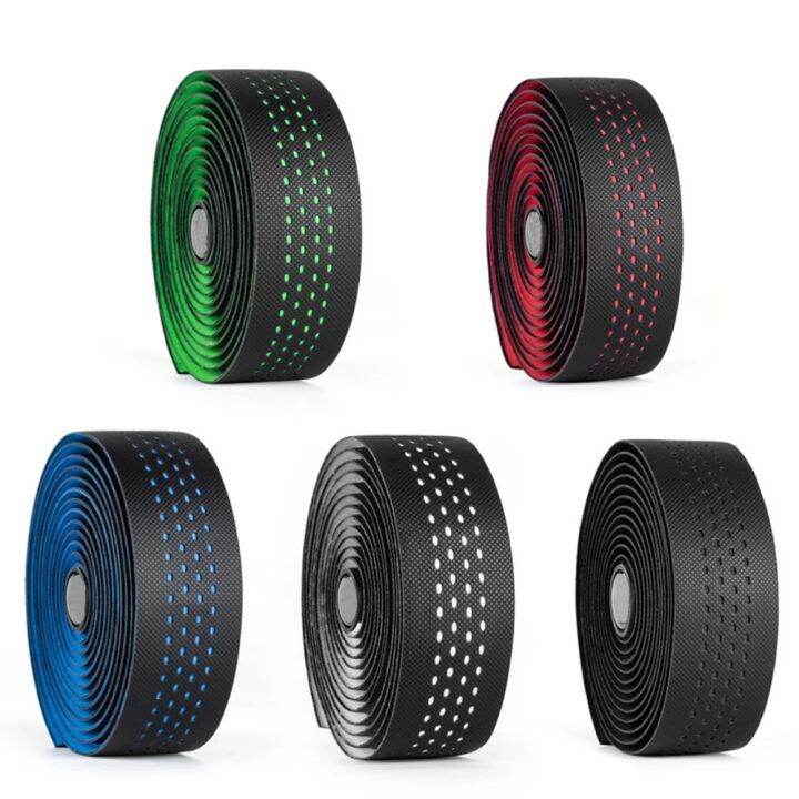 1pair Perforated Breathable Handlebar Tapes Nonslip Road Bike Bar Tape