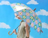 ( พร้อมส่ง ) Wiggle Wiggle Wood Umbrella ร่มกัน UV 99%