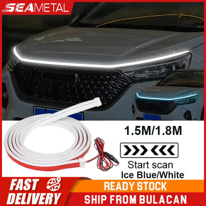 SEAMETAL Car LED Light Strip 12V LED Engine Hood Scan Ambient Lamp
