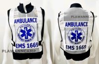 เสื้อสะท้อนแสงกู้ภัย เสื้อสะท้อนแสงกู้ชีพ เสื้อ AMBULANCE พร้อมส่ง