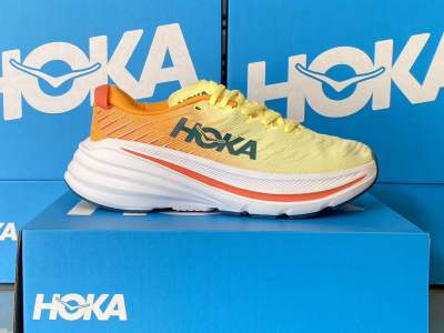 Hoka One One Bondi X Men’s Shoes (size36-45) Yellow Orange รองเท้าวิ่งผู้ชาย รองเท้าวิ่งผู้หญิง