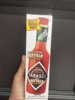 Tabasco Buffalo Style Perfected Sauce 150g.ทาบาสโค บัฟฟาโล่ สไตล์ ฮอต ซอส  ซอสพริก 150กรัม