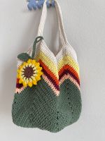 Sun flower bag กระเป๋าโทนเขียวเหลือง Granny square Bag กระเป๋าแฟชั่น