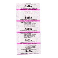 Sara Paracetamol Tablets 500 mg 10 Tab ซาร่า พาราเซตามอล พารา