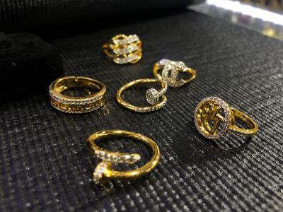 แหวนเพชร แหวนทอง แหวนcz ทอง ทองหุ้ม แหวนตะปู ฟรีไซส์ ปรับไซส์ได้ทุกขนาด