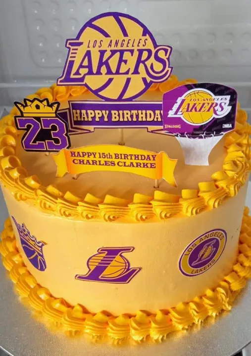 lakers basketball birthday cake