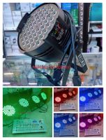 ชุดไฟPAR 54LED 4 ตัว พร้อม DMX 240 พาร์ LED 54x9W PAR 54 LED 9w RGB 3in1ไฟพาร์ LED disco  ไฟเวที ไฟดิสโก้เธค ไฟปาร์ตี้