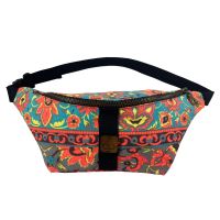 Ethnic Cotton Canvas Fanny Pack, Belt Bag, Waist Bag กระเป๋าคาดเอว กระเป๋าเข็มขัดผ้าฝ้าย