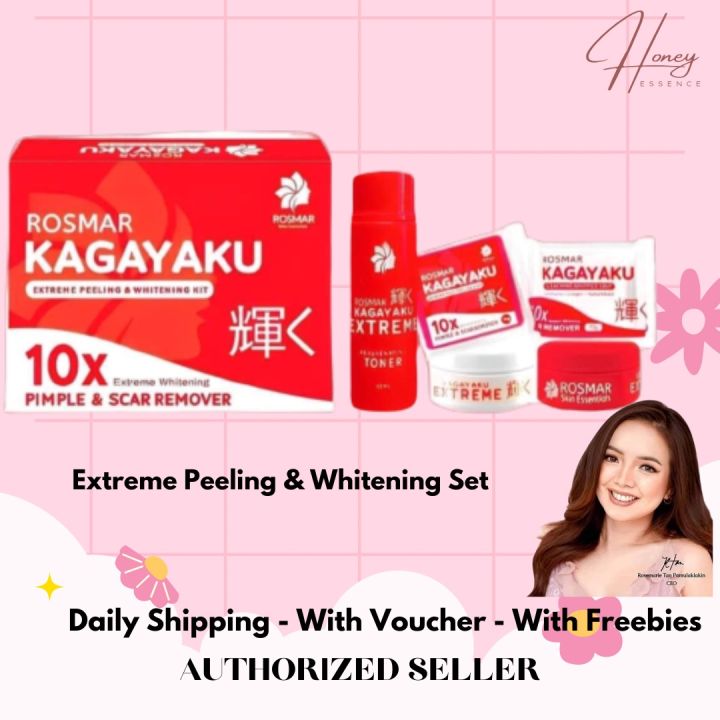 Rosmar Kagayaku Extreme Peeling And Whitening Set Lazada Ph 5368