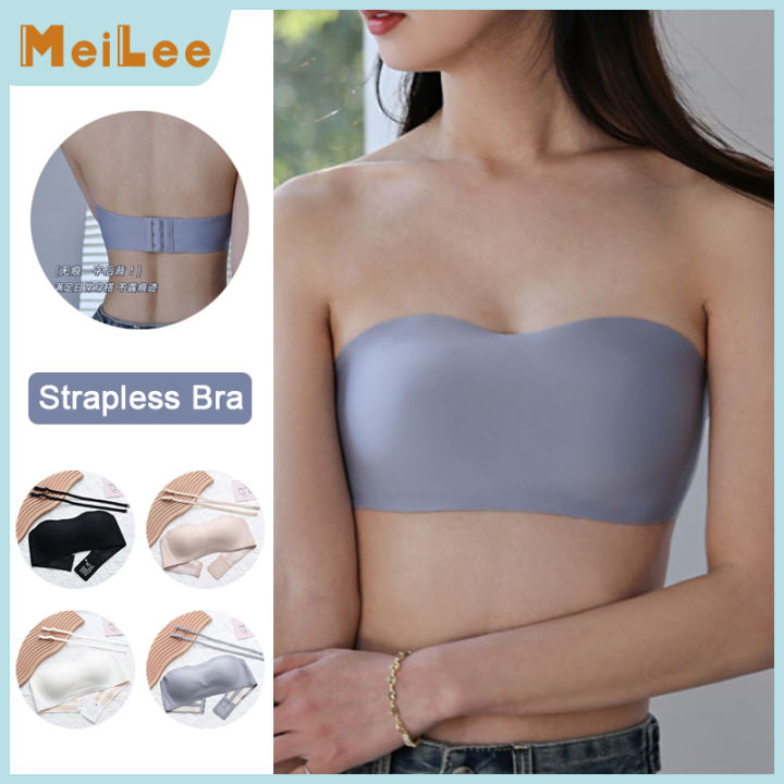 Meilee Sexy Thin Cup Strapless Bra Women Super Anti Slip Multiway Seamless  Bra Small Chest Push Up Invisible Bra Lingerie