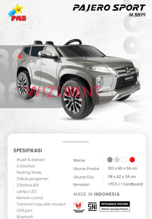 mobil aki mitsubishi pajero sport lisensi 12 volt | Lazada Indonesia
