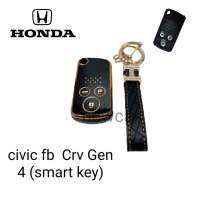 เคสกุญแจรีโมทรถยนต์ Tpu สําหรับ รถรุ่น   civic fb  Crv Gen 4 (smart key)