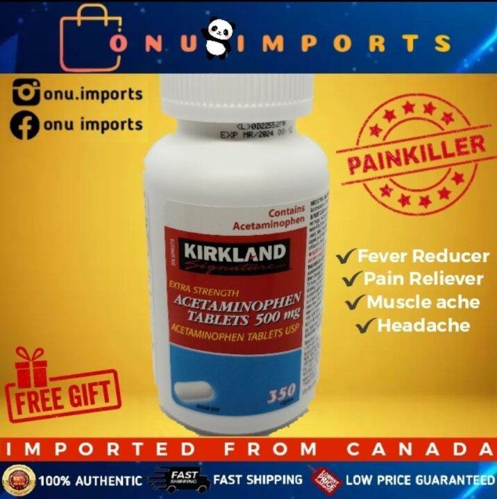 Kirkland Signature 350 caplets Extra Strength Acetaminophen(Tylenol