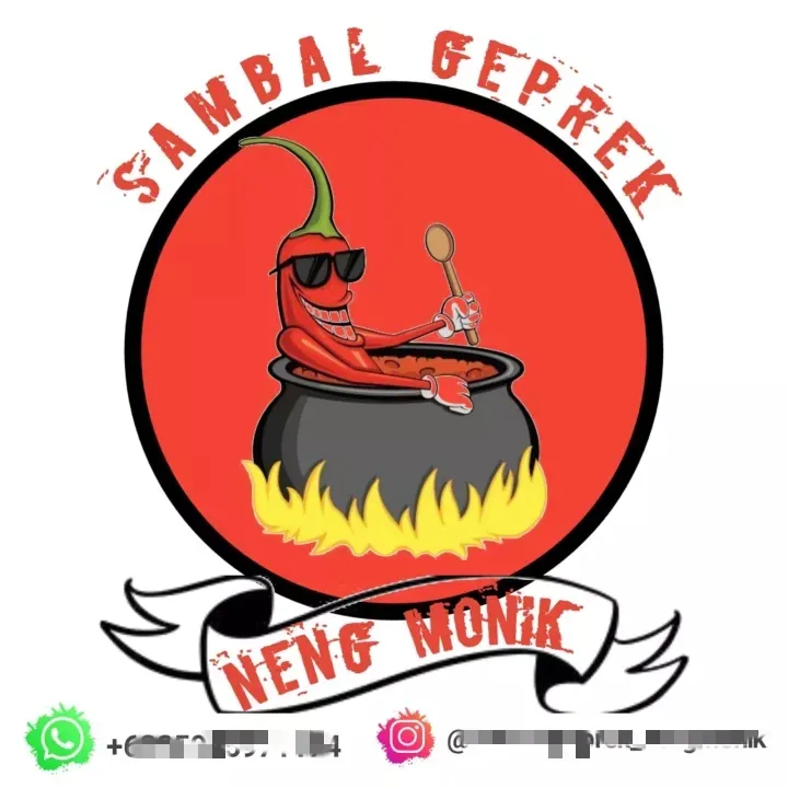 Cetak stiker logo merk sambal sambel | Lazada Indonesia