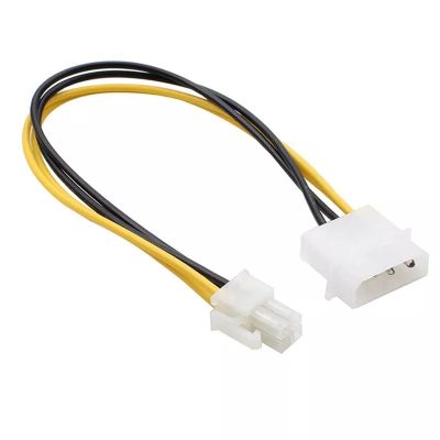 แหล่งจ่ายไฟคอมพิวเตอร์ PSU กำไร ATX/12V 4 Pin IDE Molex เมนบอร์ด4-Pin P4 CPU Power Adapter Converter Cable