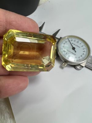 Lab Lemon Topaz 88 carats size 32x25mm