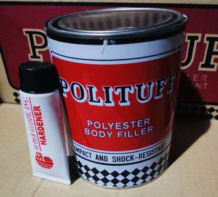 Polituff polyester body filler with hardener 1Lite Lazada PH
