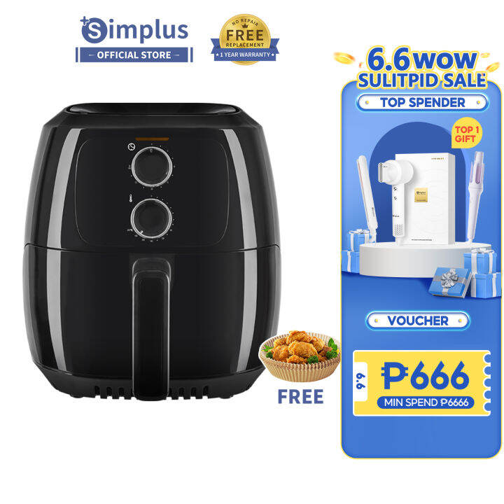 Simplus Air Fryer 4L/5L Large Capacity Multifunction Fryer Non-stick ...