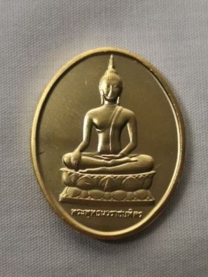 เหรียญพระพุทธนวราชบพิตร ภปร. ร.พ.จุฬา สภากาชาดไทย พ.ศ. 2529 สภาพสมบูรณ์ พร้อมกล่อง