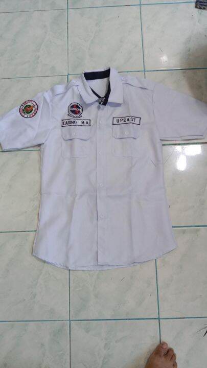 Security Guard Polo White(complete patches)Padpao,Socia,NameCloth,at ...