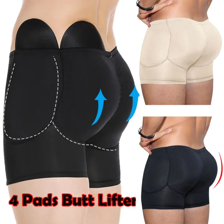 Men Seamless Padded Booty Lifter Panties Bum Lifting Body Shaper Booty