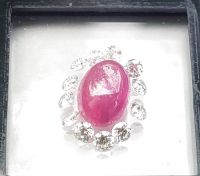 Natural Ruby  3.45ct set with White Topaz 12 pcs from Combodia