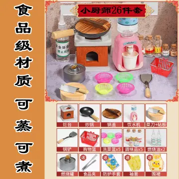 Real Miniature Kitchen Set for Cook Real Mini Food Perfect for Your Tiny  Cooking or Children Play. 