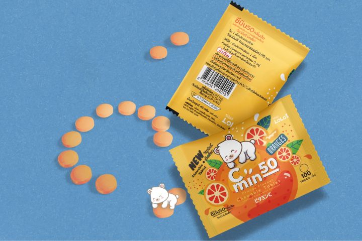 vitamin-c-c-min-50-orange-ซี-มิน-วิตามิน-ซี-เม็ดเคี้ยว-50mg-1000เม็ด-กลิ่นส้ม-วิตตามินเด็ก-วิตตามินซีเด็ก