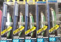 เหยื่อDUEL HARDCORE LIPLESS MINNOW 90Fรุ่นเก่า หลังเขียวท้องเงิน ยาว90mmหนัก10g