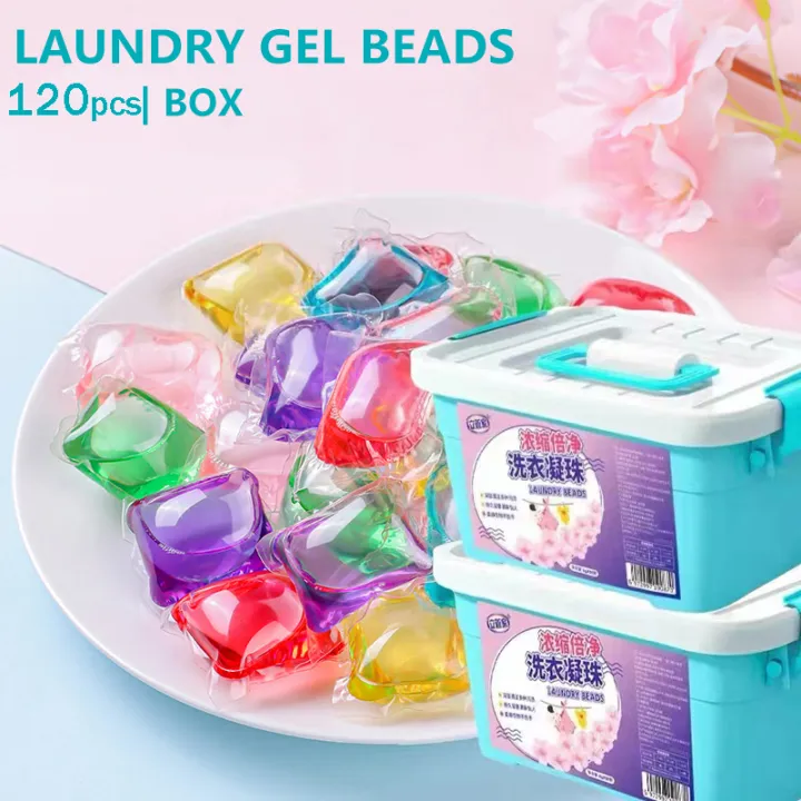 120PCS Laundry Beads Detergent Laundry Detergent Condensation Beads ...
