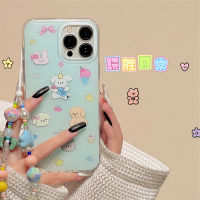 Wansheng เคสโทรศัพท์มือถือลายการ์ตูนน่ารักภาพสีน้ำมันลายสุนัขกีตาร์ iphone14promax iPhone 13แบบใหม่11 14Pro หญิง12โซ่14PM ซิลิโคนสองชั้นสร้างสรรค์ป้องกันการตกเคสป้องกัน