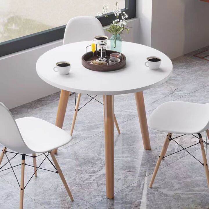 UNIVONNA Nordic Small Round Table Small Apartment Coffee Table Bedside