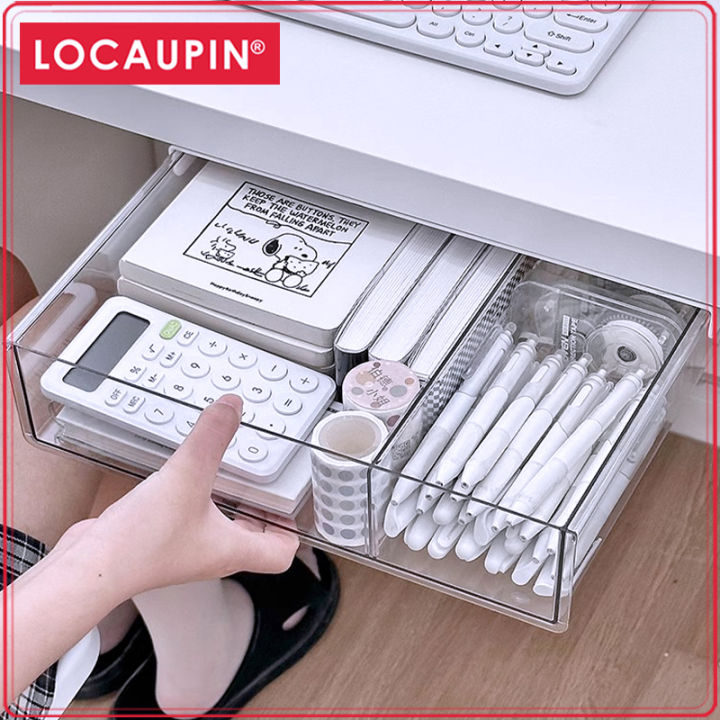 Locaupin Under Desk Drawer Storage Hidden Storage Desktop Drawers Under ...