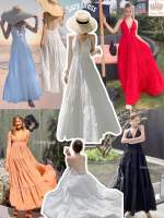 Sazy dress #เดรสไปทะเล #เดรสสีพื้น #เดรสสีขาว #เดรสสีครีม #เดรสออกงาน #ชุดถ่ายพรี #เดรสสายเดี่ยว #เดรสยาว #เดรสผูกคอ #เดรสโชว์หลัง