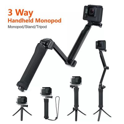 ไม้ 3 Way Gopro Three-Way Tripod แขนยื่น มือจับ ขาตั้งกล้อง GoPro Action Camera