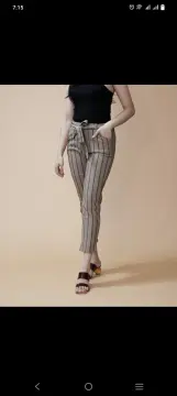 New trendy high waist trousers pants vertical wide leg women casual Korean Trouser  Pants for Women with Free Belt 25-31