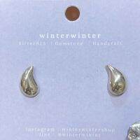 Winterwinter Jewelry Silver925 : เครื่องประดับเงินแท้ เงินแท้925 ต่างหูแป้นทรงหนา น่ารักสไตล์เกาหลี ใส่ได้ทุกโอกาส