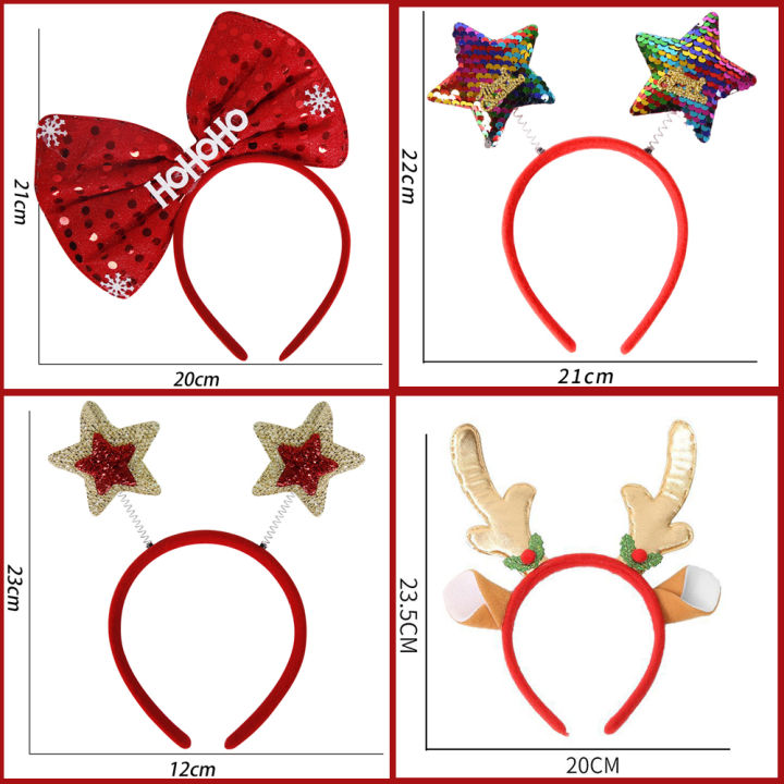 Xmas Candy Cane Headbands head hoop for Christmas and Holiday Party