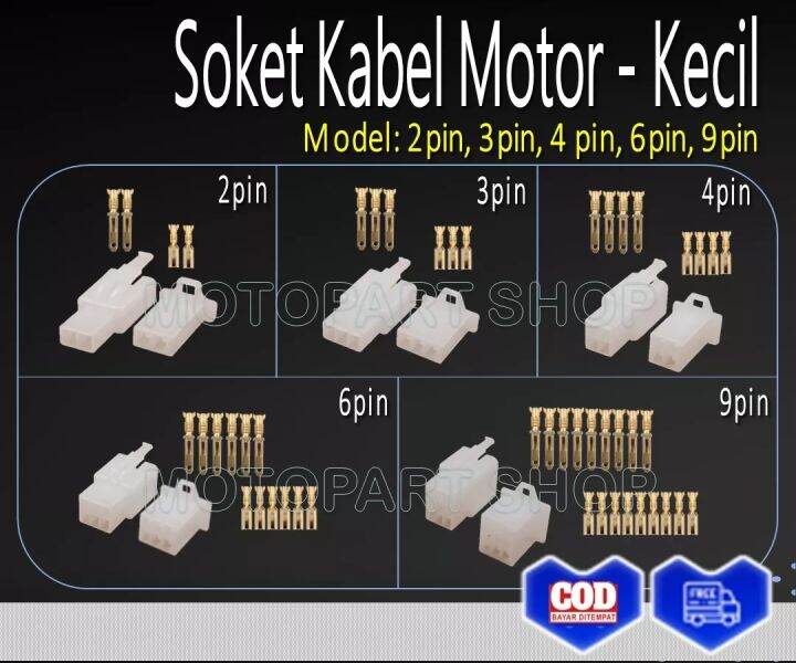 Soket Kabel Motor Kecil Pin Pak Pasang Lazada Indonesia